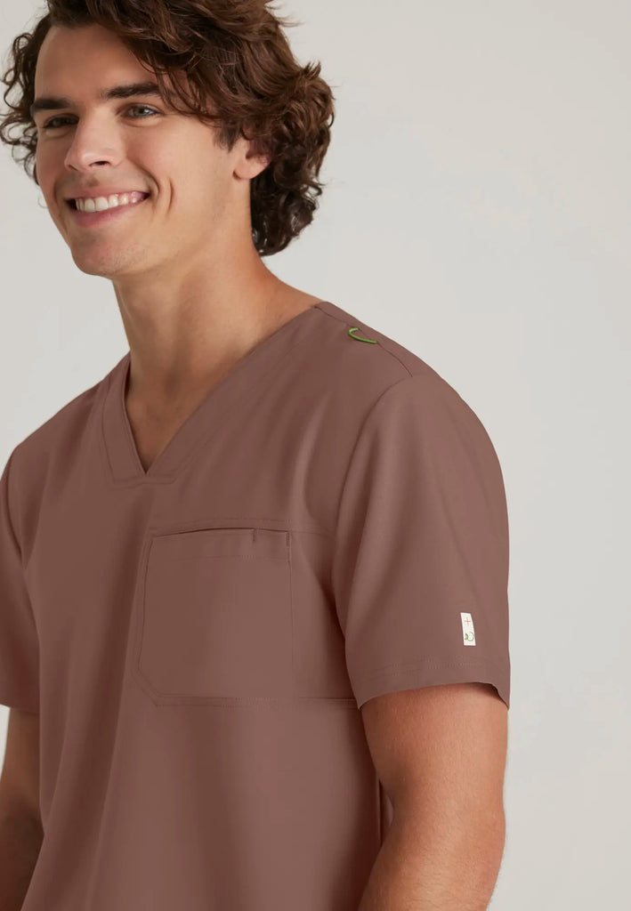 Barco Scrubs Men's Journey Top Driftwood | scrub-supply.com