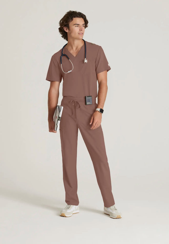 Barco Scrubs Men's Journey Top Driftwood | scrub-supply.com