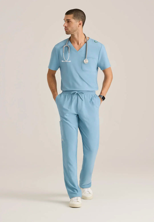 Grey's Anatomy by Barco Scrubs Men's Journey Top Ocean Mist | scrub-supply.com