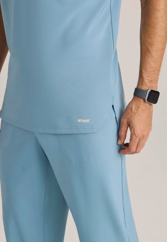 Grey's Anatomy by Barco Scrubs Men's Journey Top Ocean Mist | scrub-supply.com