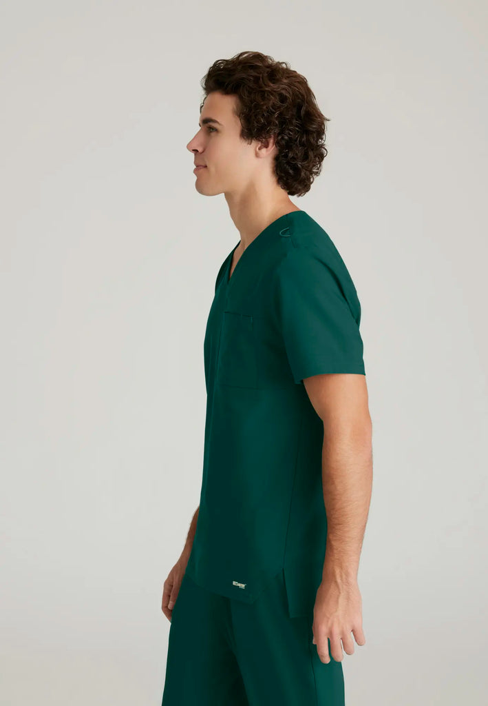 Barco Scrubs Men's Journey Top Hunter Green | scrub-supply.com