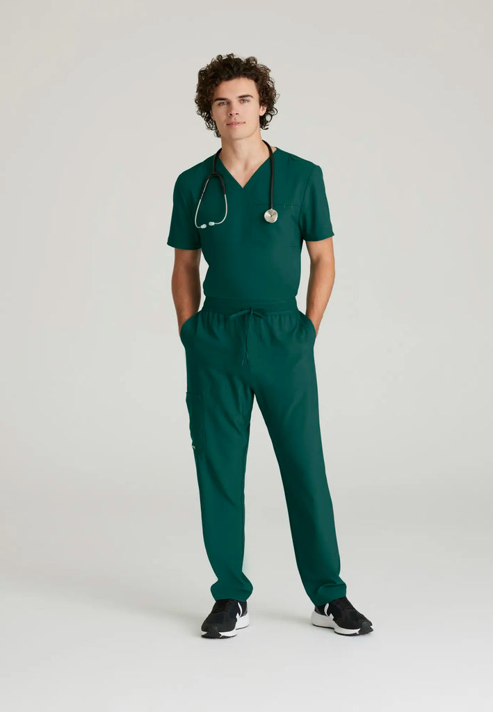 Barco Scrubs Men's Journey Top Hunter Green | scrub-supply.com