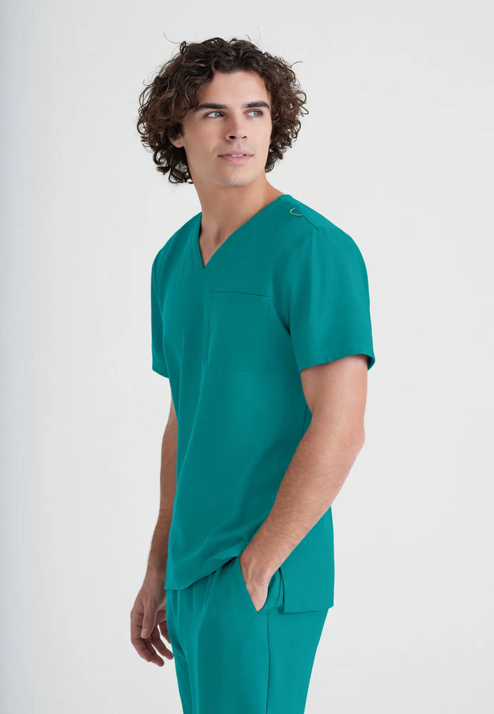 Barco Scrubs Men's Journey Top Teal | scrub-supply.com