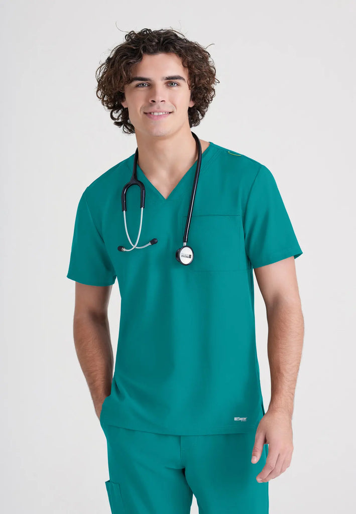 Barco Scrubs Men's Journey Top Teal | scrub-supply.com