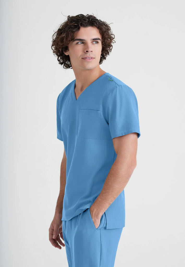 Barco Scrubs Men's Journey Top Ceil Blue | scrub-supply.com