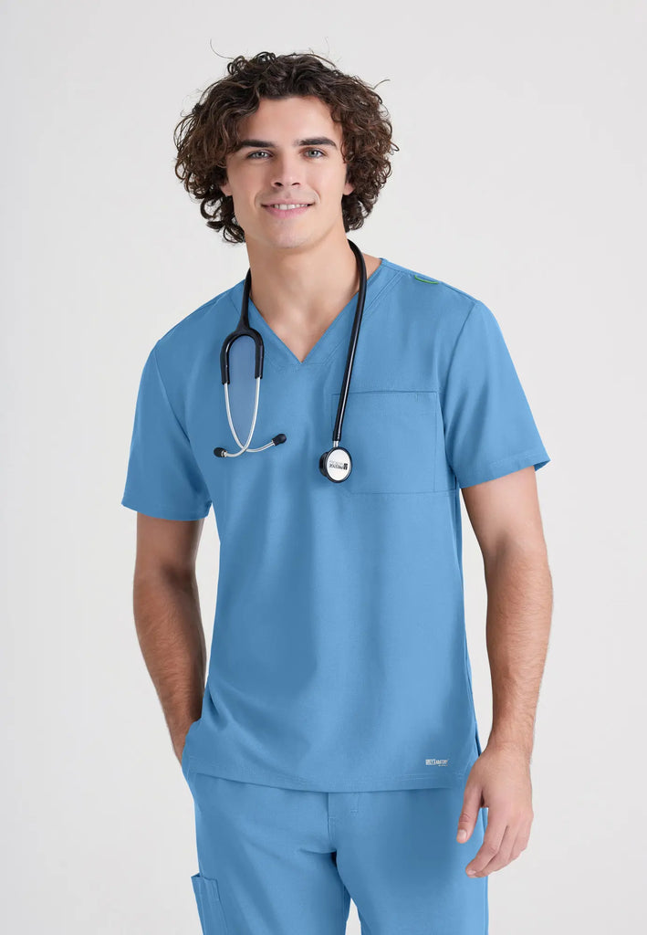 Barco Scrubs Men's Journey Top Ceil Blue | scrub-supply.com