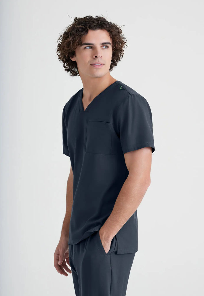 Barco Scrubs Men's Journey Top Steel | scrub-supply.com