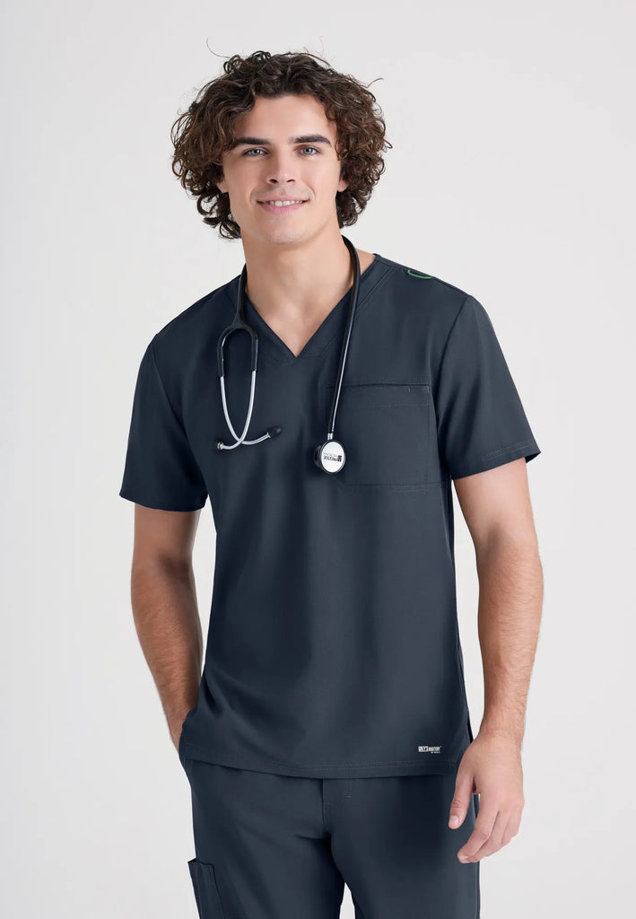 Barco Scrubs Men's Journey Top Steel | scrub-supply.com