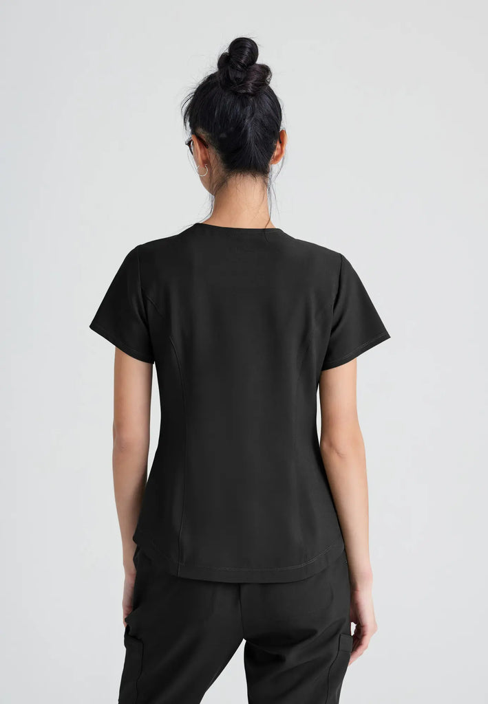 Barco Scrubs Women's Rhythm Top Black | scrub-supply.com