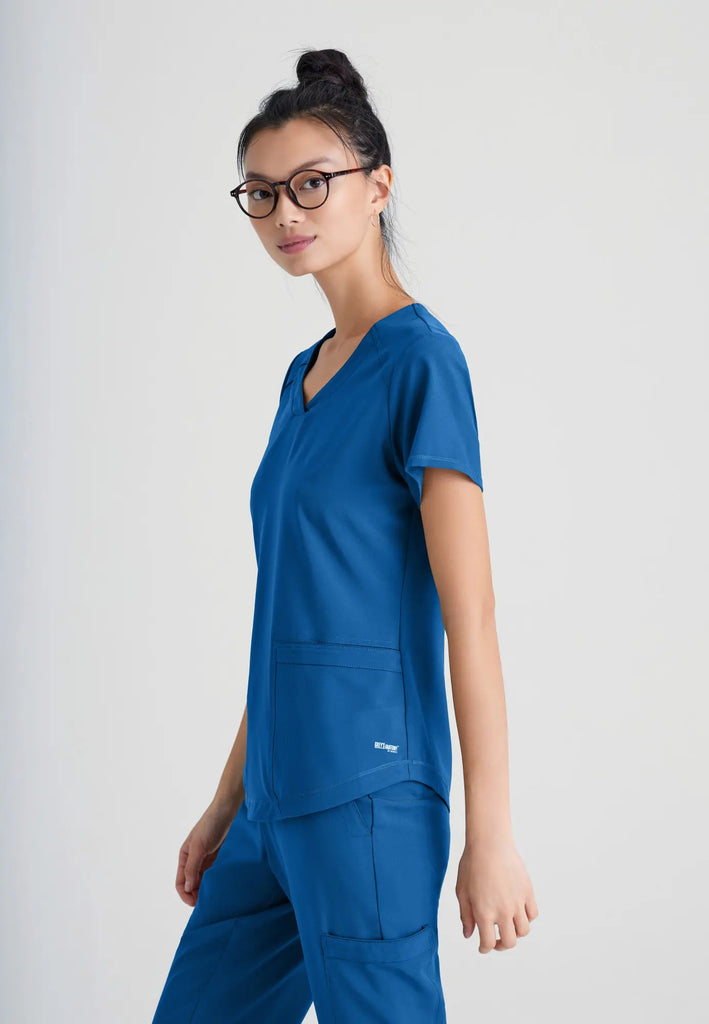 Barco Scrubs Women's Rhythm Top New Royal | scrub-supply.com