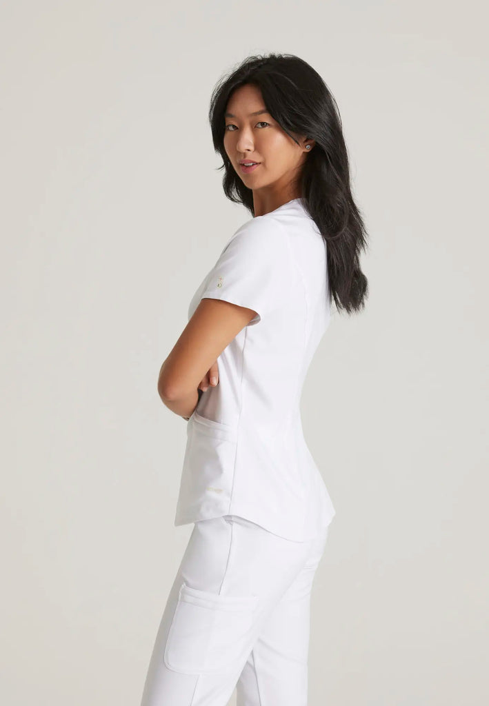 Barco Scrubs Women's Rhythm Top White | scrub-supply.com