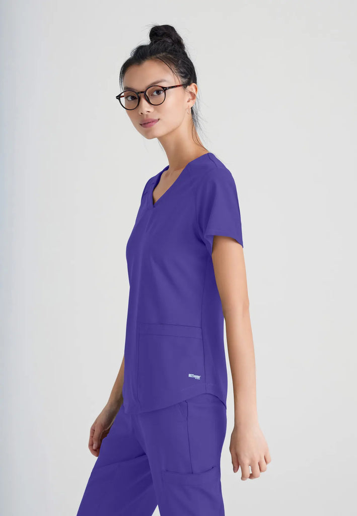 Barco Scrubs Women's Rhythm Top New Grape | scrub-supply.com