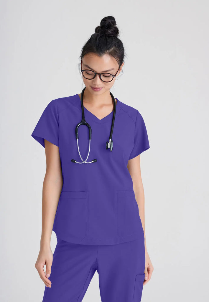 Barco Scrubs Women's Rhythm Top New Grape | scrub-supply.com