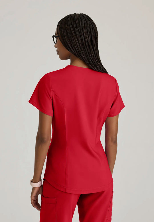 Grey's Anatomy by Barco Scrubs Women's Rhythm Top True Red | scrub-supply.com