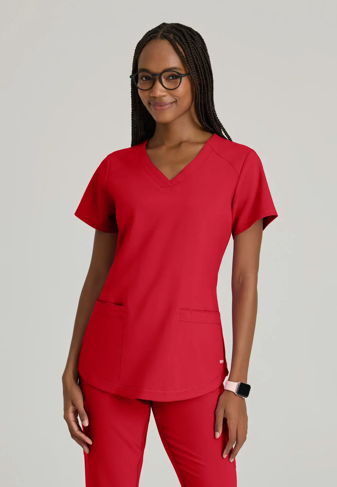Grey's Anatomy by Barco Scrubs Women's Rhythm Top True Red | scrub-supply.com