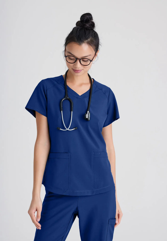 Barco Scrubs Women's Rhythm Top Indigo | scrub-supply.com