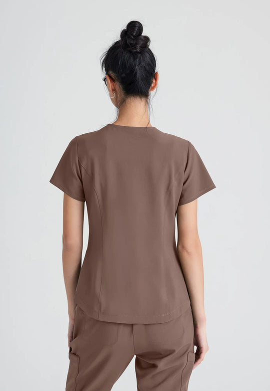 Barco Scrubs Women's Rhythm Top Driftwood | scrub-supply.com