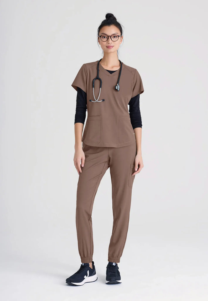 Barco Scrubs Women's Rhythm Top Driftwood | scrub-supply.com