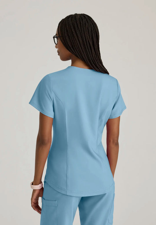 Grey's Anatomy by Barco Scrubs Women's Rhythm Top Ocean Mist | scrub-supply.com