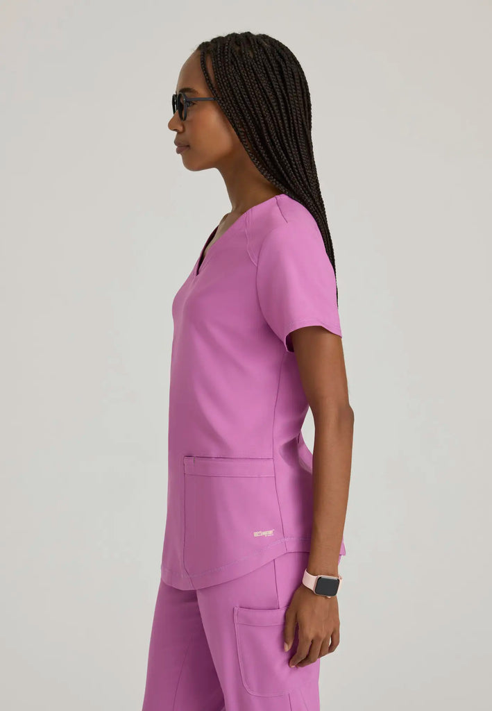 Barco Scrubs Women's Rhythm Top Twilight Mauve | scrub-supply.com