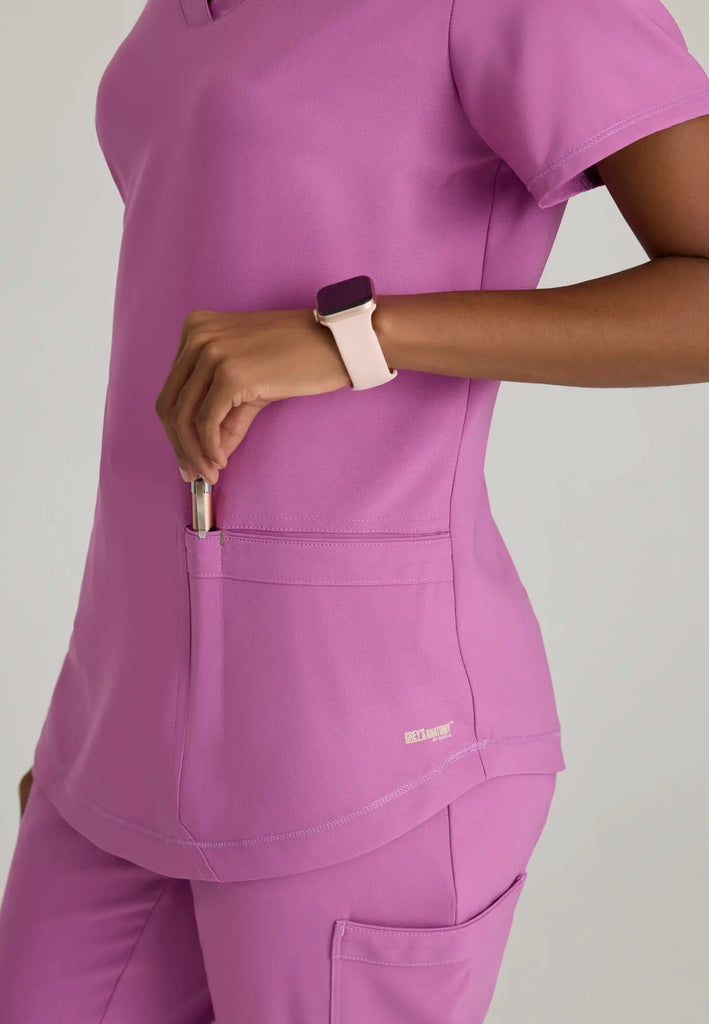 Barco Scrubs Women's Rhythm Top Twilight Mauve | scrub-supply.com