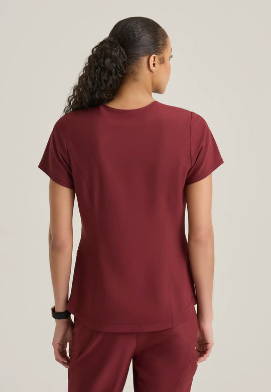 Grey's Anatomy by Barco Scrubs Women's Rhythm Top Chestnut | scrub-supply.com