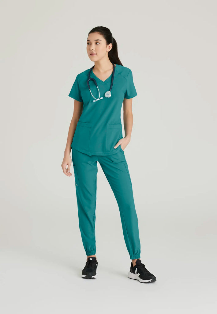 Barco Scrubs Women's Rhythm Top Teal | scrub-supply.com