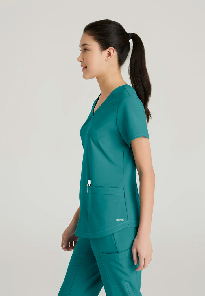 Barco Scrubs Women's Rhythm Top Teal | scrub-supply.com