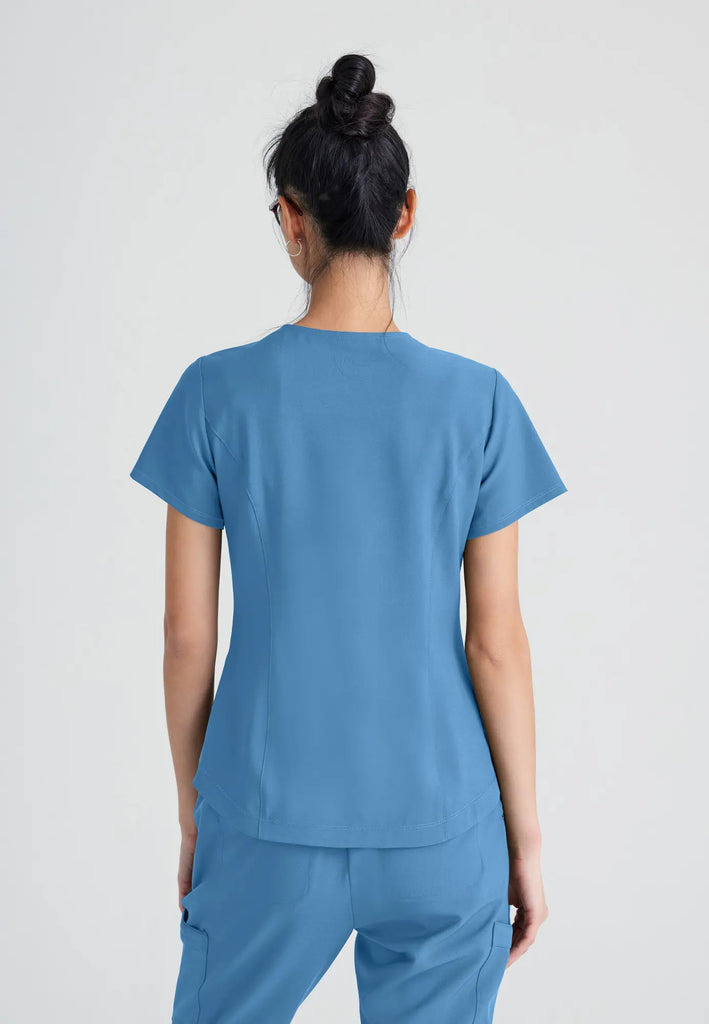 Barco Scrubs Women's Rhythm Top Ceil Blue | scrub-supply.com