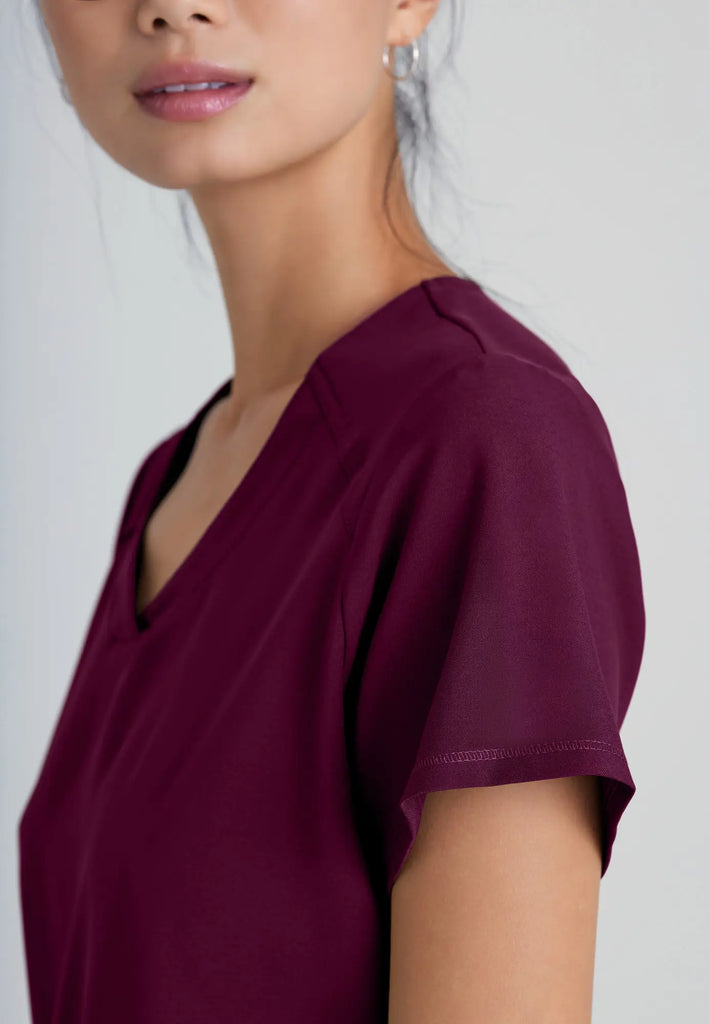 Barco Scrubs Women's Rhythm Top Wine | scrub-supply.com