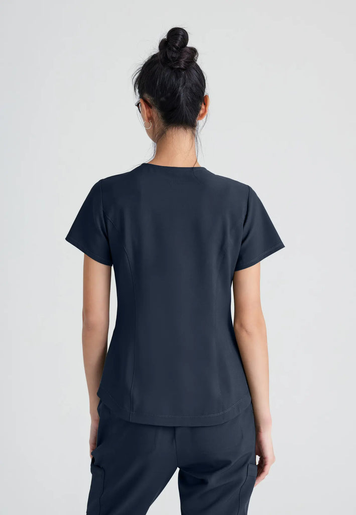 Barco Scrubs Women's Rhythm Top Steel | scrub-supply.com