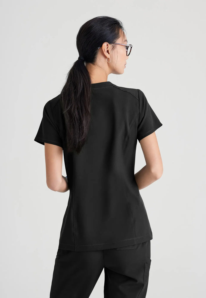 Barco Scrubs Women's Sway Tuck-In Top Black | scrub-supply.com