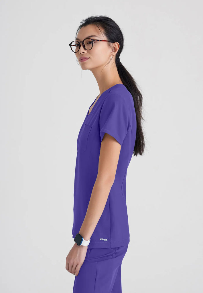 Barco Scrubs Women's Sway Tuck-In Top New Grape | scrub-supply.com