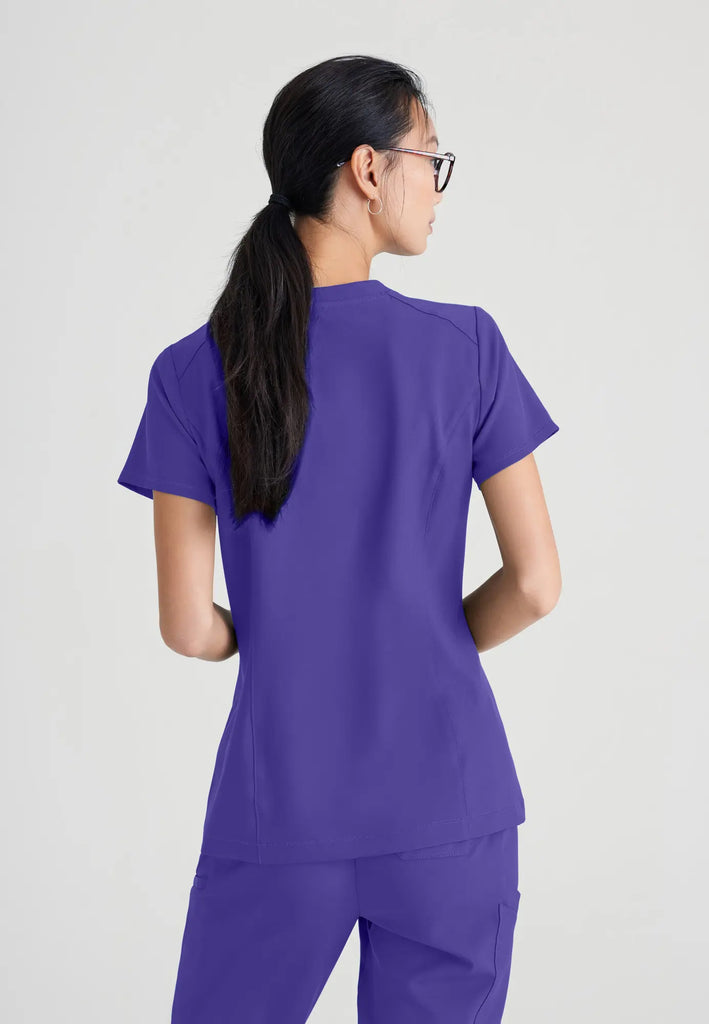 Barco Scrubs Women's Sway Tuck-In Top New Grape | scrub-supply.com