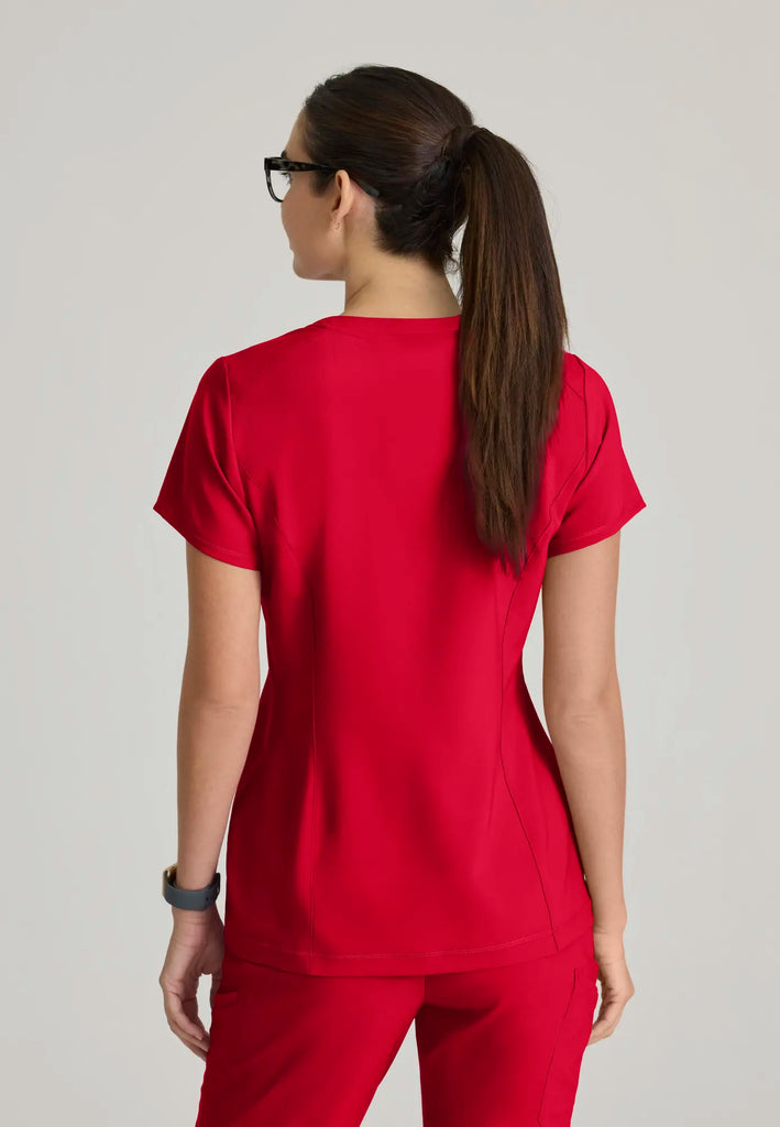 Barco Scrubs Women's Sway Tuck-In Top True Red | scrub-supply.com