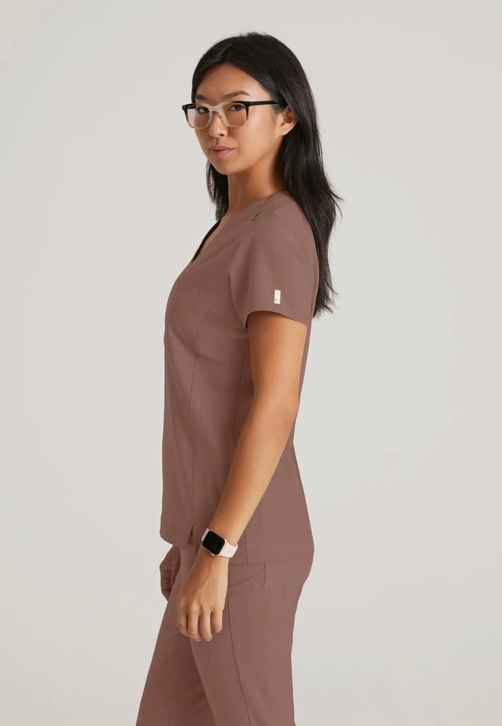 Barco Scrubs Women's Sway Tuck-In Top Driftwood | scrub-supply.com