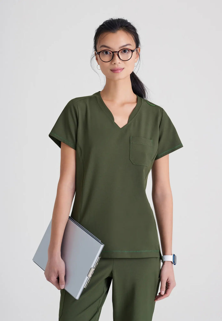 Barco Scrubs Women's Sway Tuck-In Top Fern | scrub-supply.com