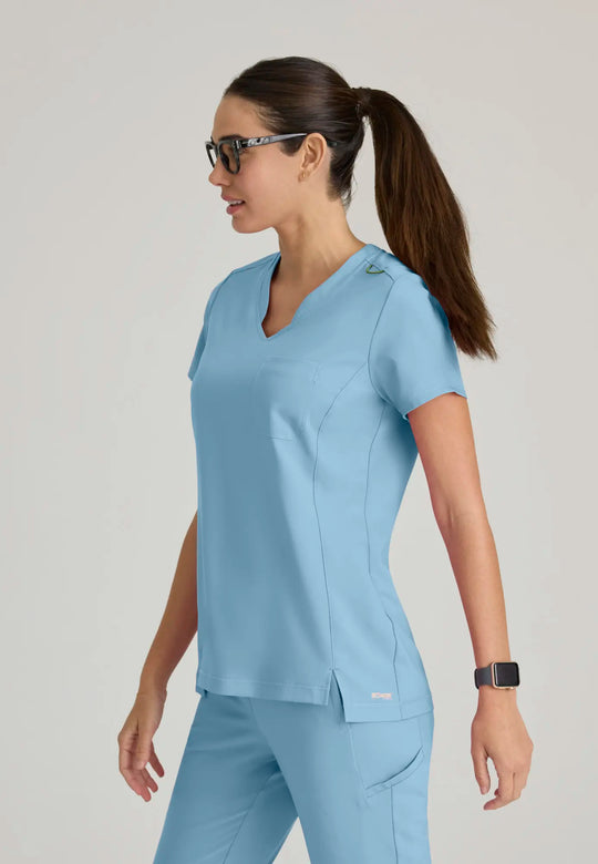 Grey's Anatomy by Barco Scrubs Women's Sway Tuck-In Top Ocean Mist | scrub-supply.com