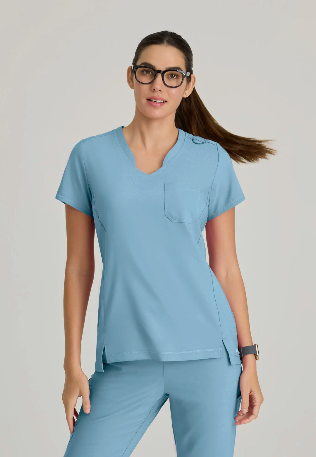 Grey's Anatomy by Barco Scrubs Women's Sway Tuck-In Top Ocean Mist | scrub-supply.com