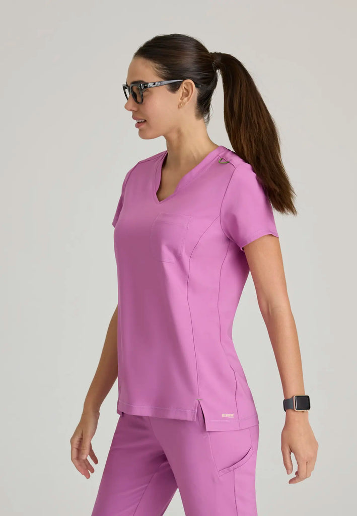 Barco Scrubs Women's Sway Tuck-In Top Twilight Mauve | scrub-supply.com