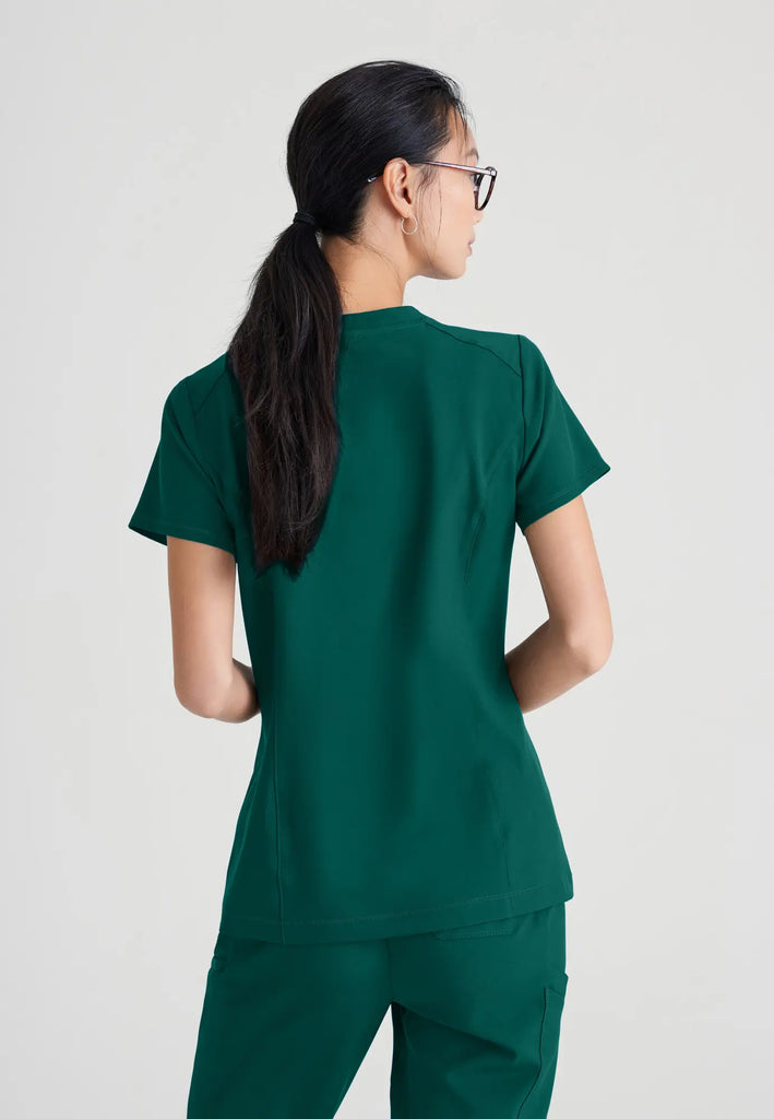 Barco Scrubs Women's Sway Tuck-In Top Hunter Green | scrub-supply.com