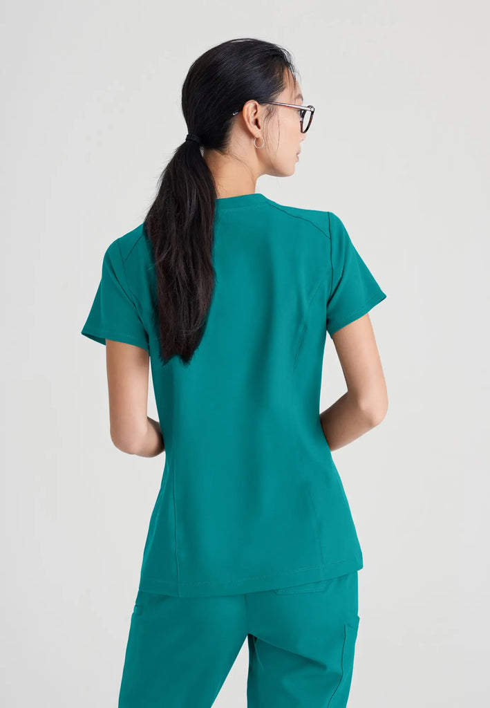 Barco Scrubs Women's Sway Tuck-In Top Teal | scrub-supply.com