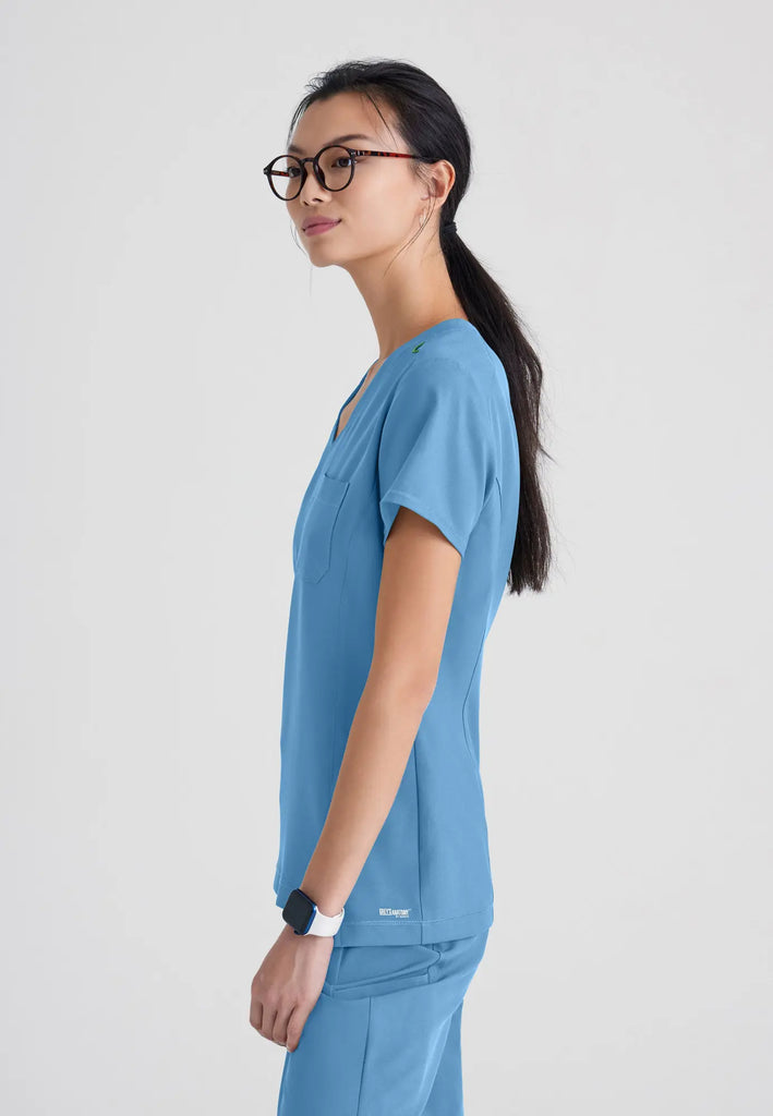 Barco Scrubs Women's Sway Tuck-In Top Ceil Blue | scrub-supply.com