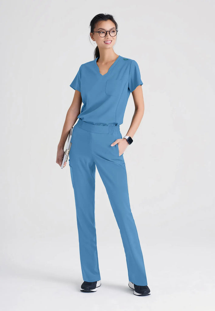 Barco Scrubs Women's Sway Tuck-In Top Ceil Blue | scrub-supply.com