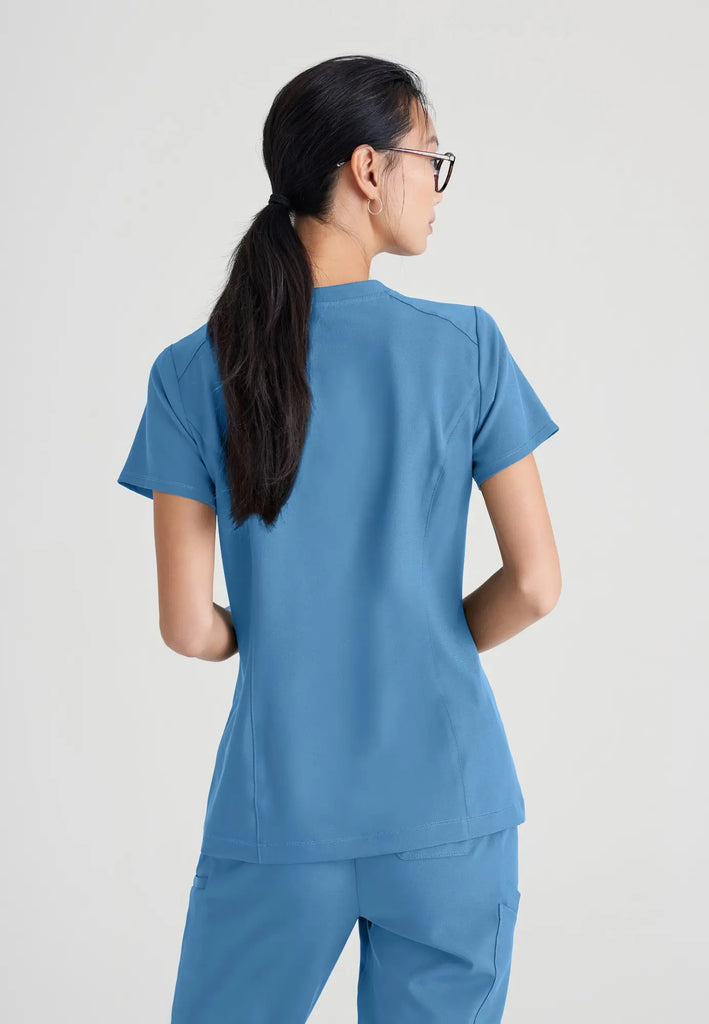 Barco Scrubs Women's Sway Tuck-In Top Ceil Blue | scrub-supply.com