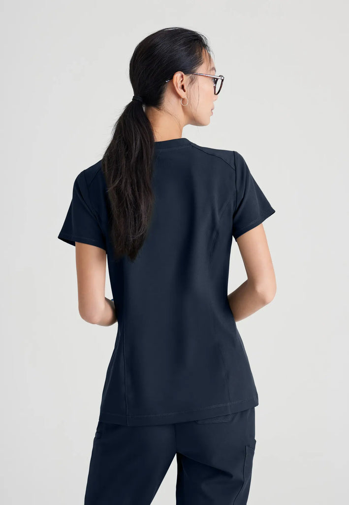 Barco Scrubs Women's Sway Tuck-In Top Steel | scrub-supply.com