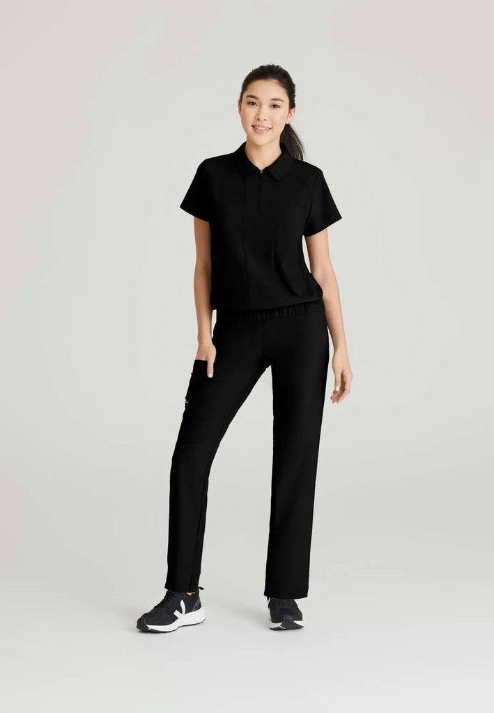 Barco Scrubs Women's Perseverance Top Black | scrub-supply.com