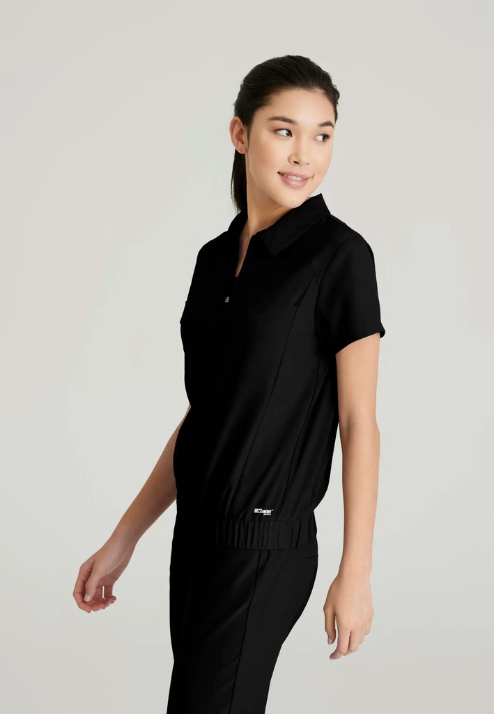 Barco Scrubs Women's Perseverance Top Black | scrub-supply.com