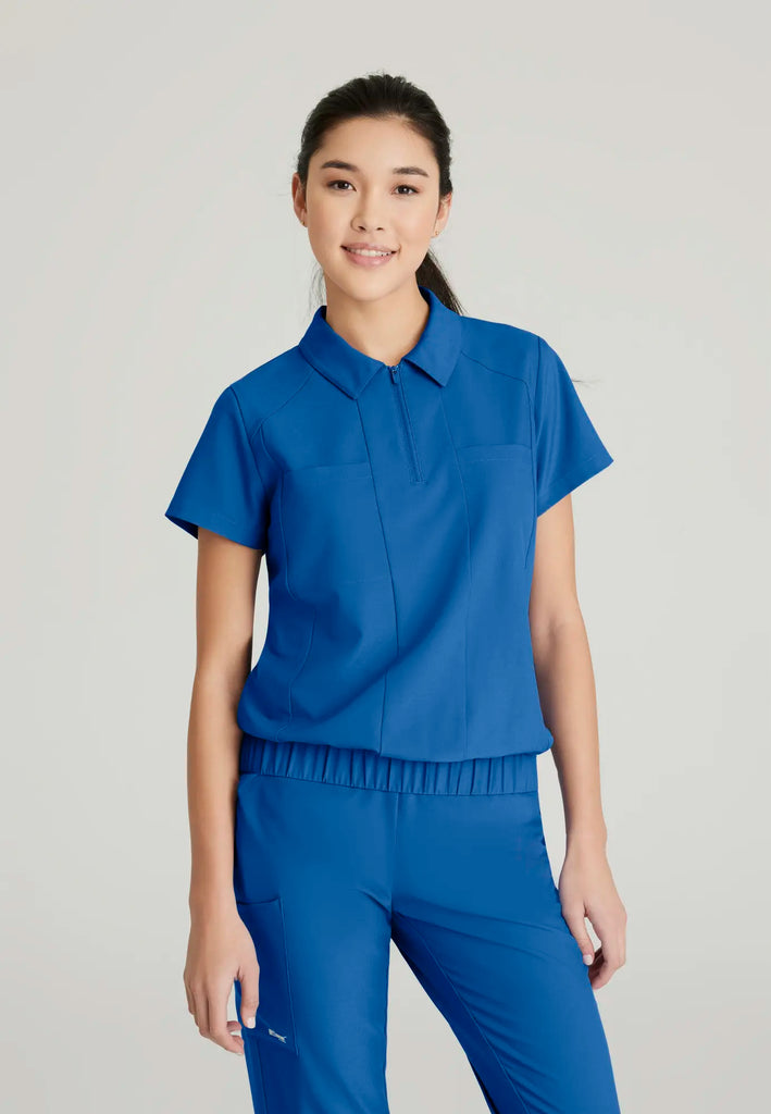 Barco Scrubs Women's Perseverance Top New Royal | scrub-supply.com