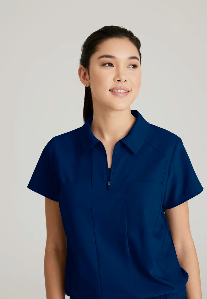 Barco Scrubs Women's Perseverance Top Indigo | scrub-supply.com